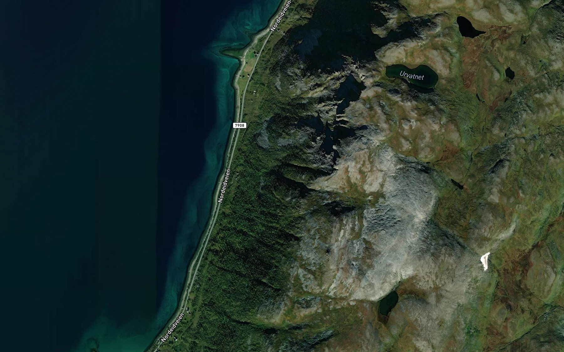 Satellite map of the Slokelva