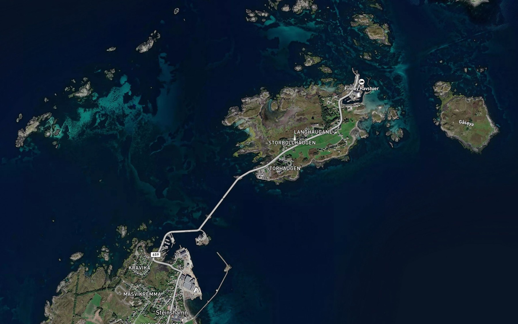 Satellite map of the Storhaugkeila