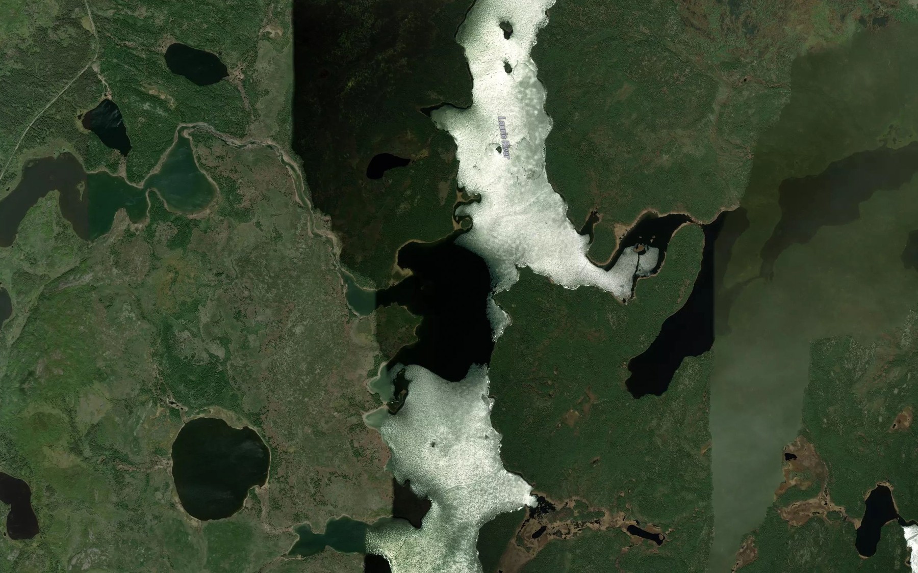 Satellite map of the Mounteney Lake