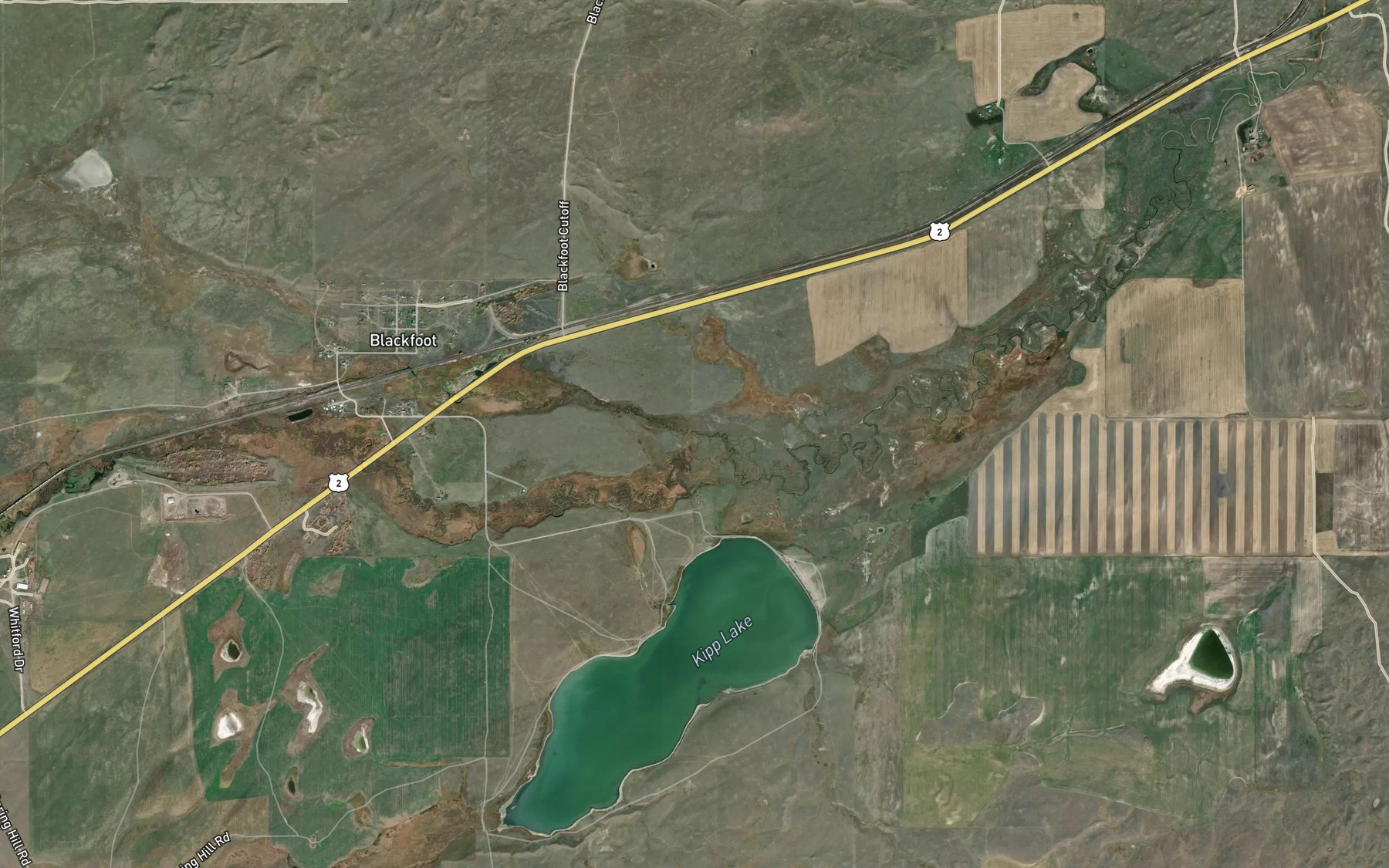 Satellite map of the Flatiron Creek