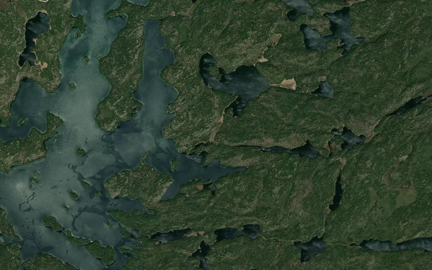 Satellite map of the Pack Creek