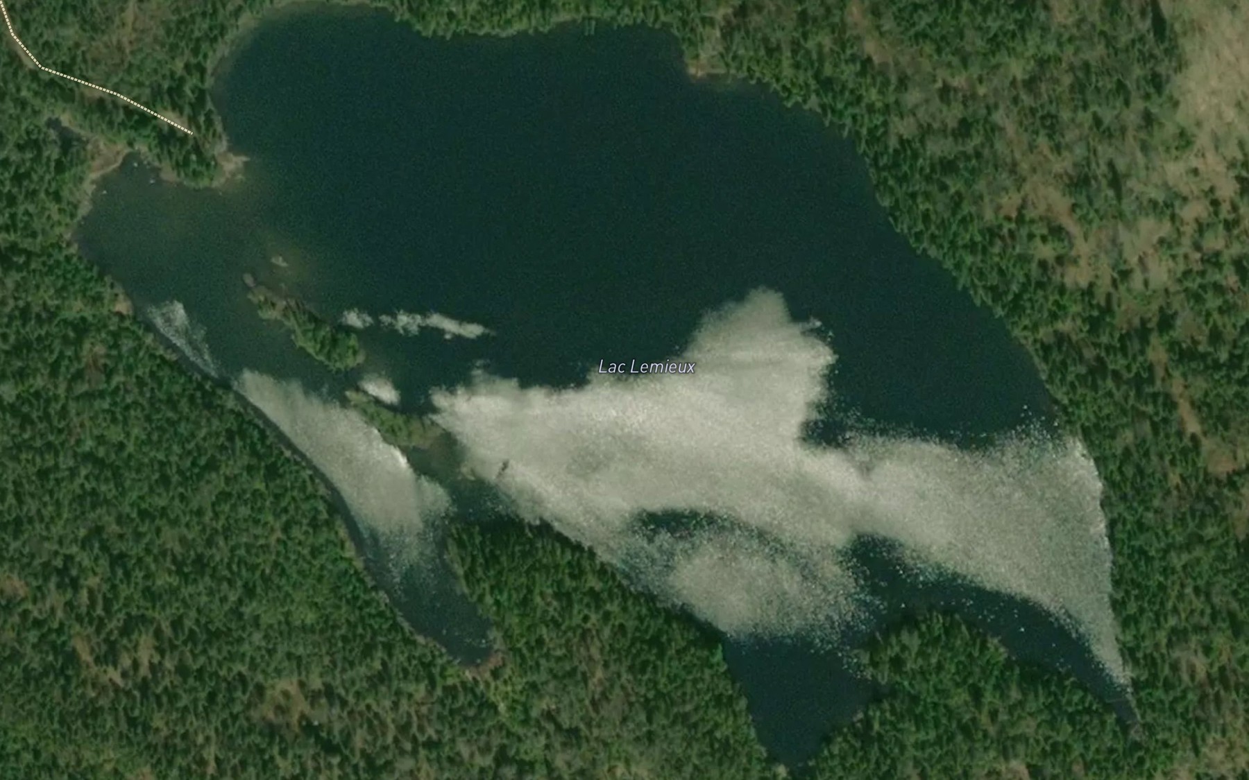 Satellite map of the Lac Lemieux