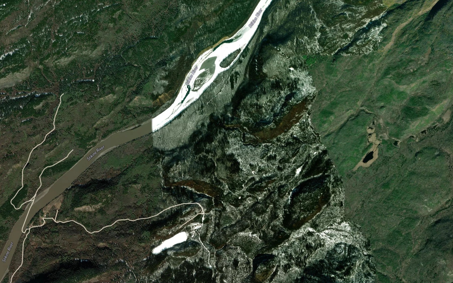 Satellite map of the Dutch Charlie Creek