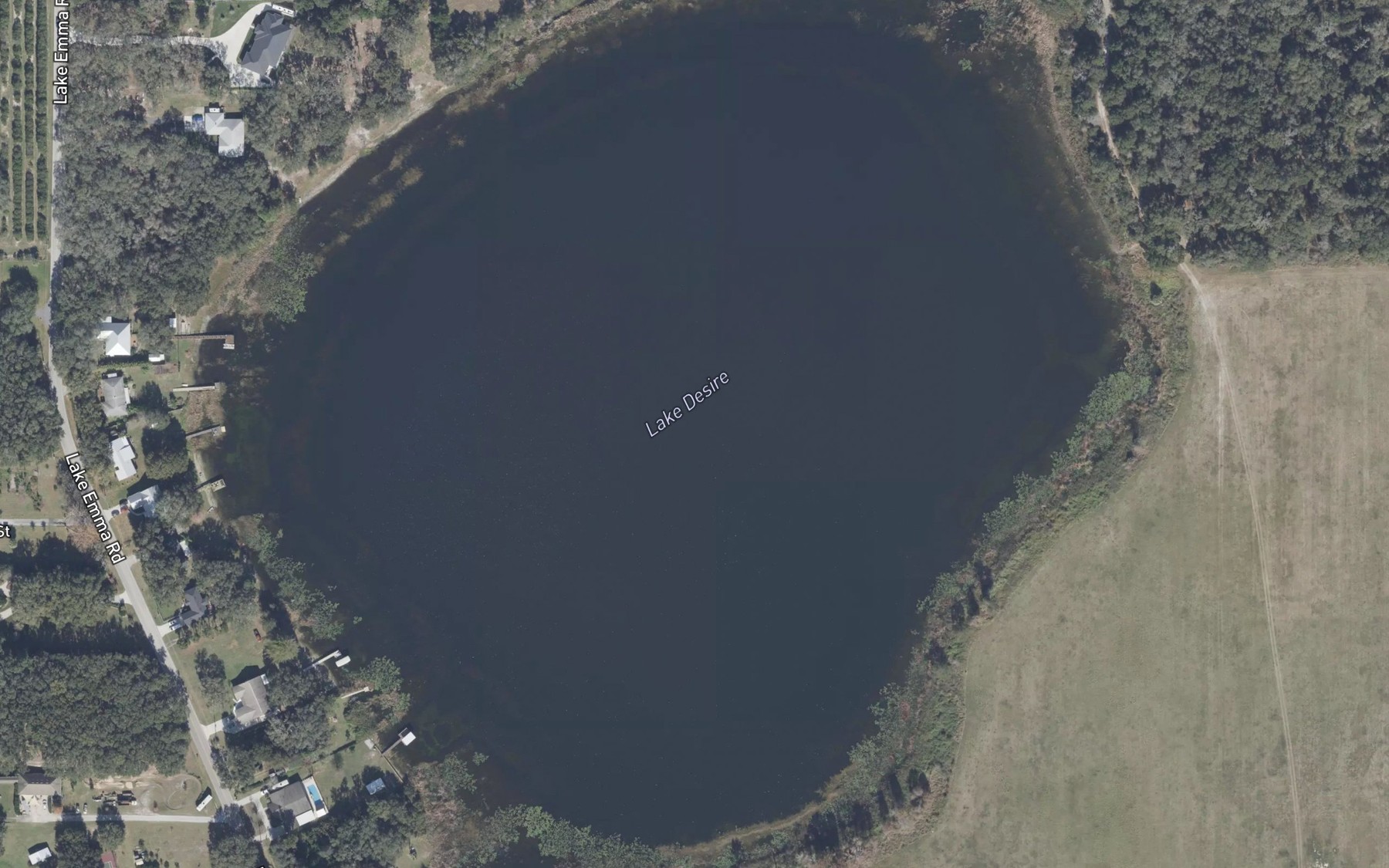 Satellite map of the Lake Desire