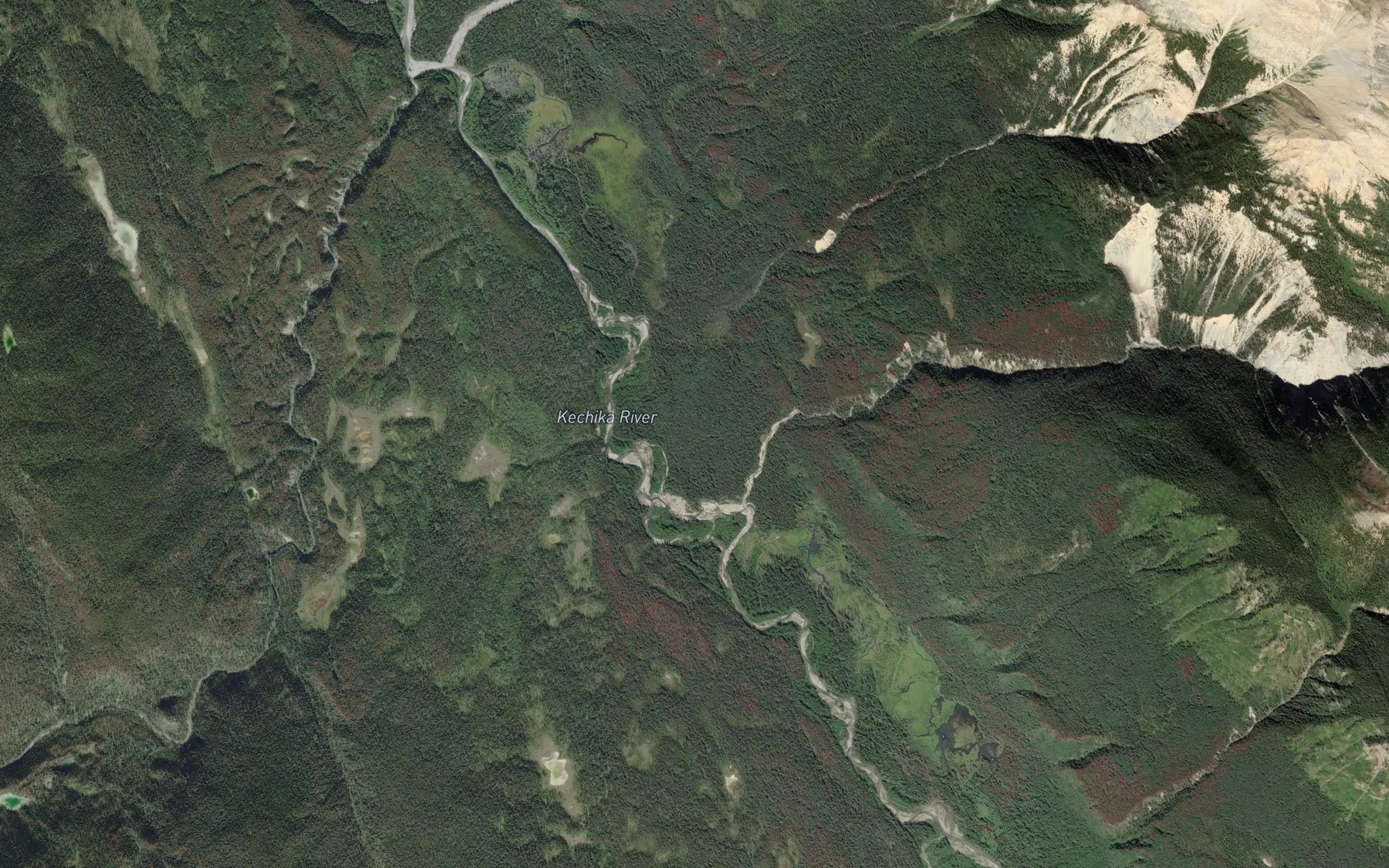 Satellite map of the Citroen Creek