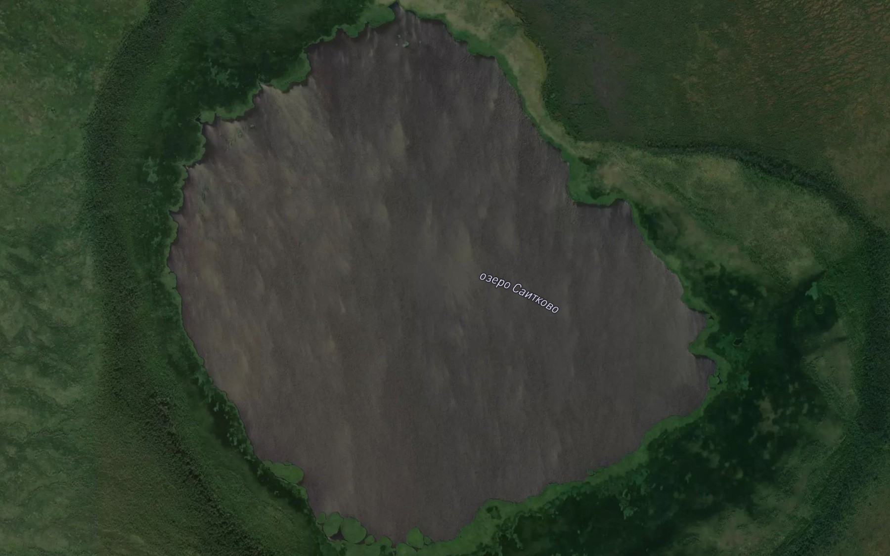 Satellite map of the Ozero Saitkovo