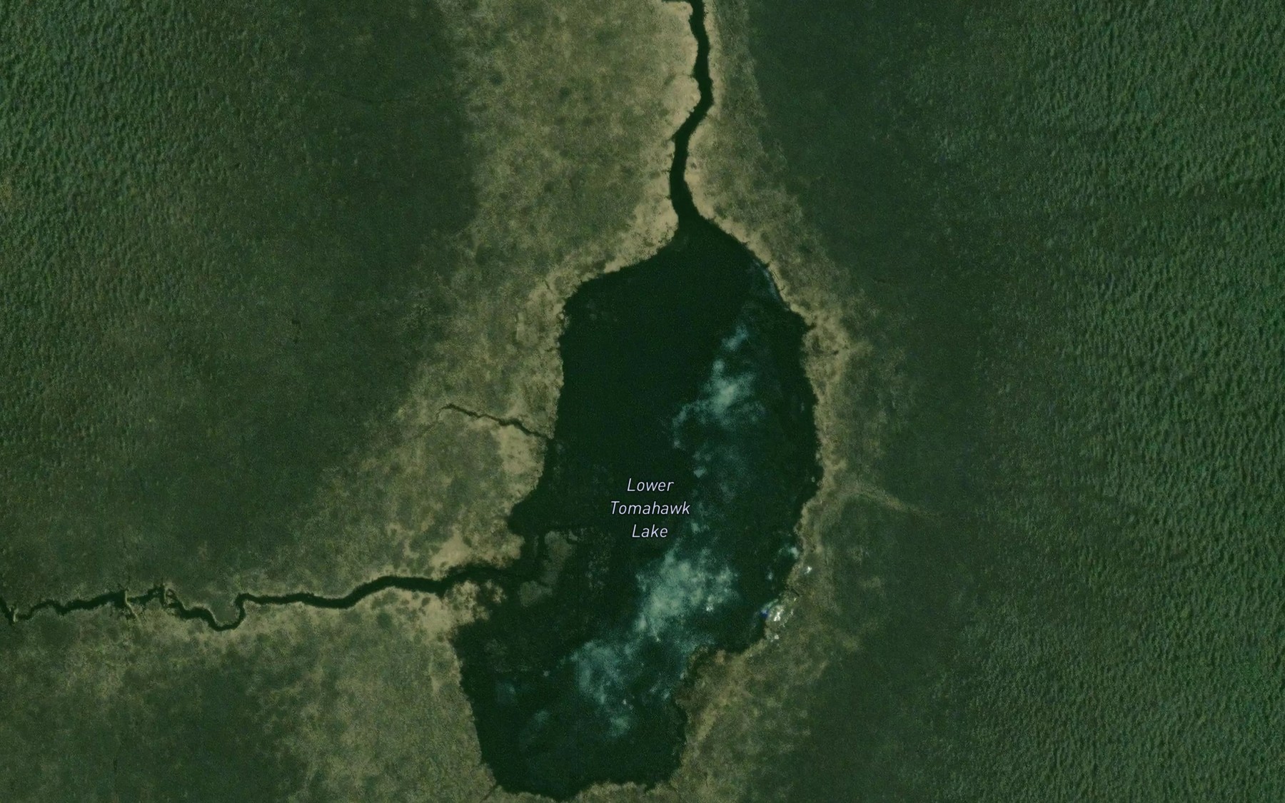 Satellite map of the Lower Tomahawk Lake