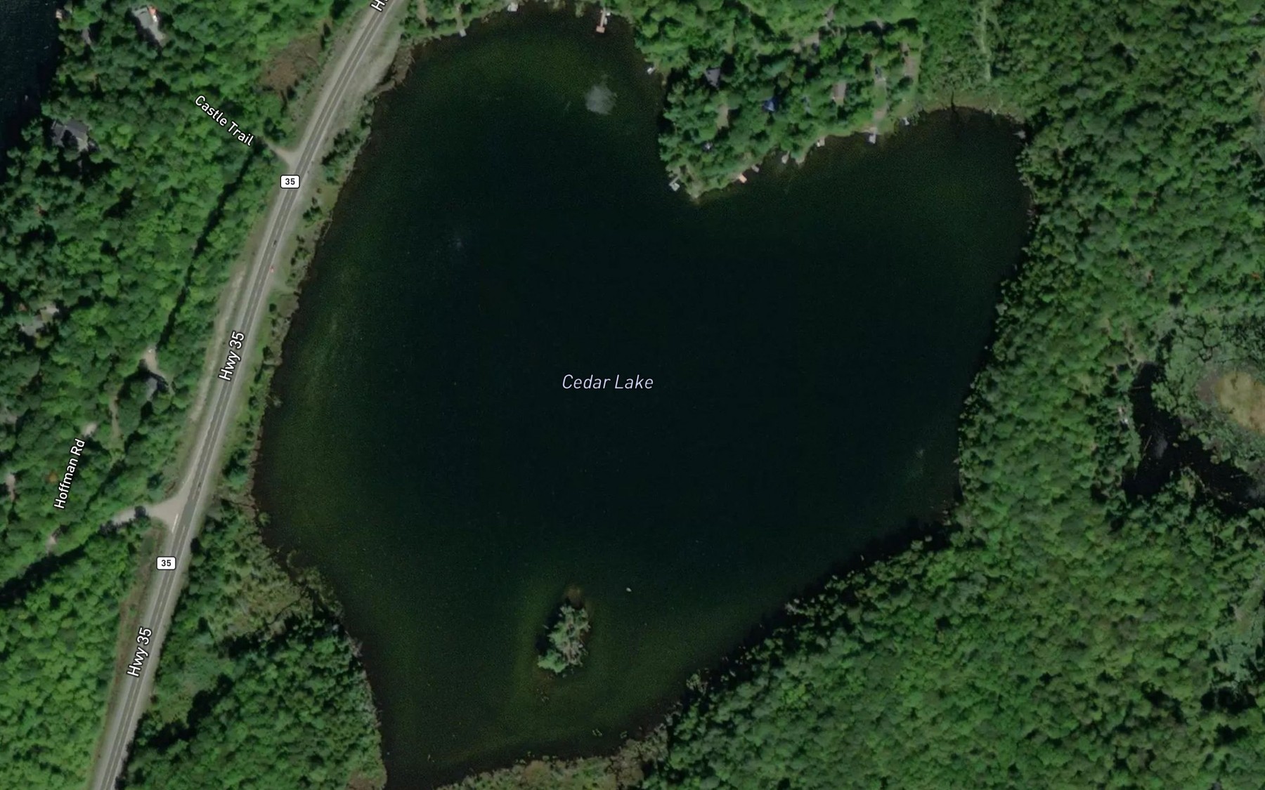 Satellite map of the Cedar Lake