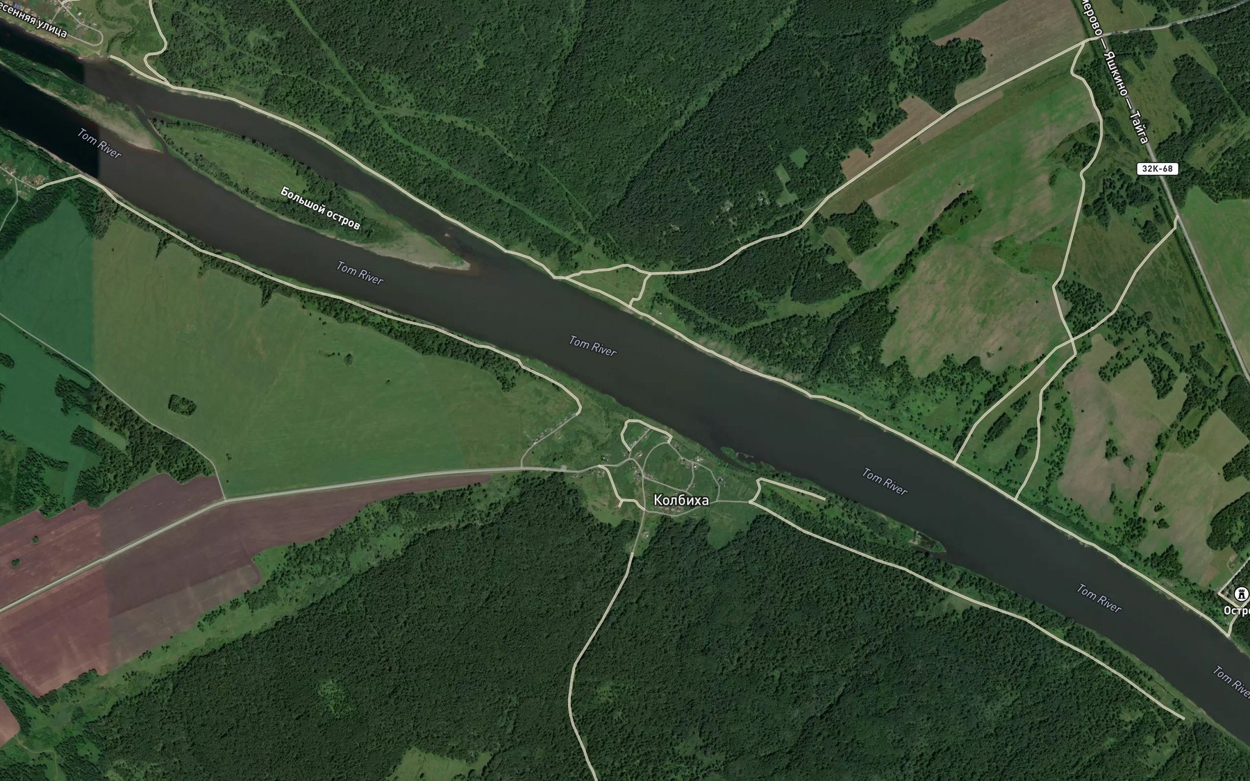 Satellite map of the Kolbikha