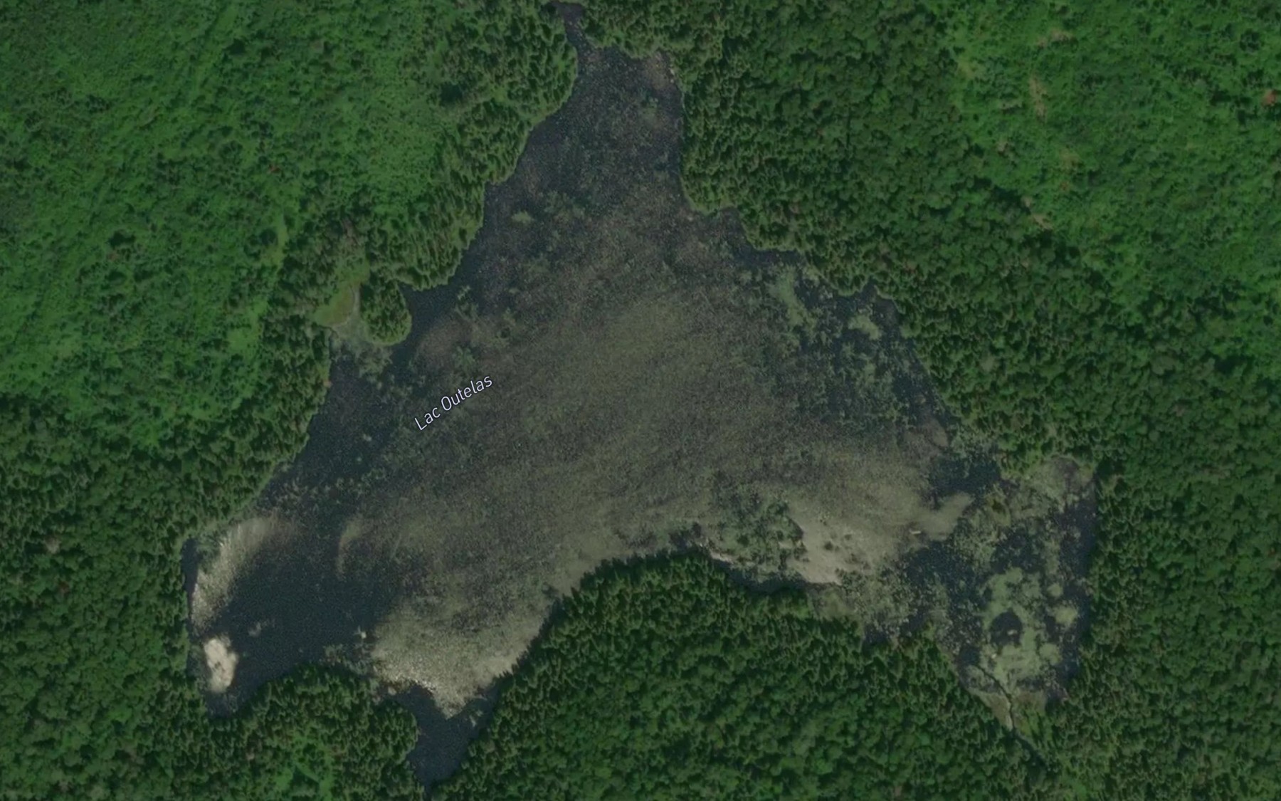 Satellite map of the Lac Outelas