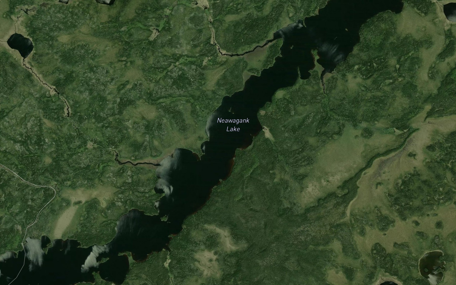Satellite map of the Neawagank Lake