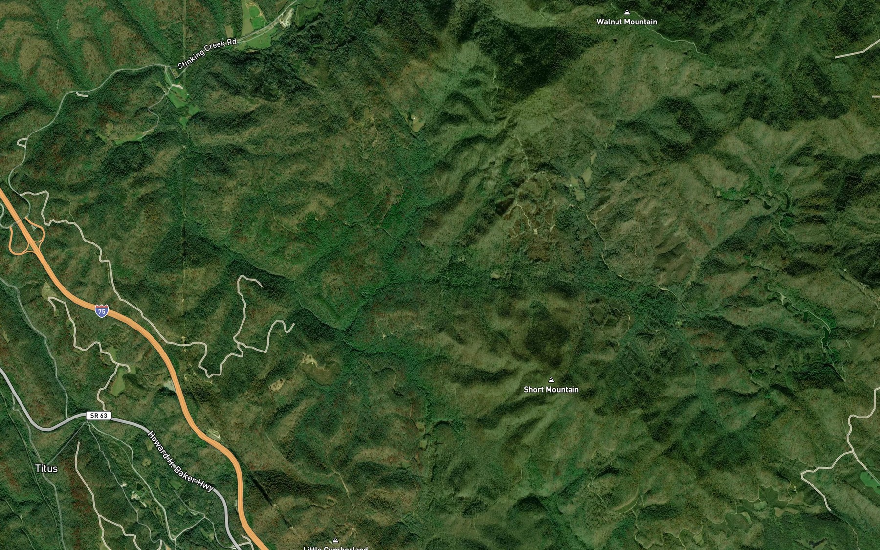 Satellite map of the Tram Road Branch