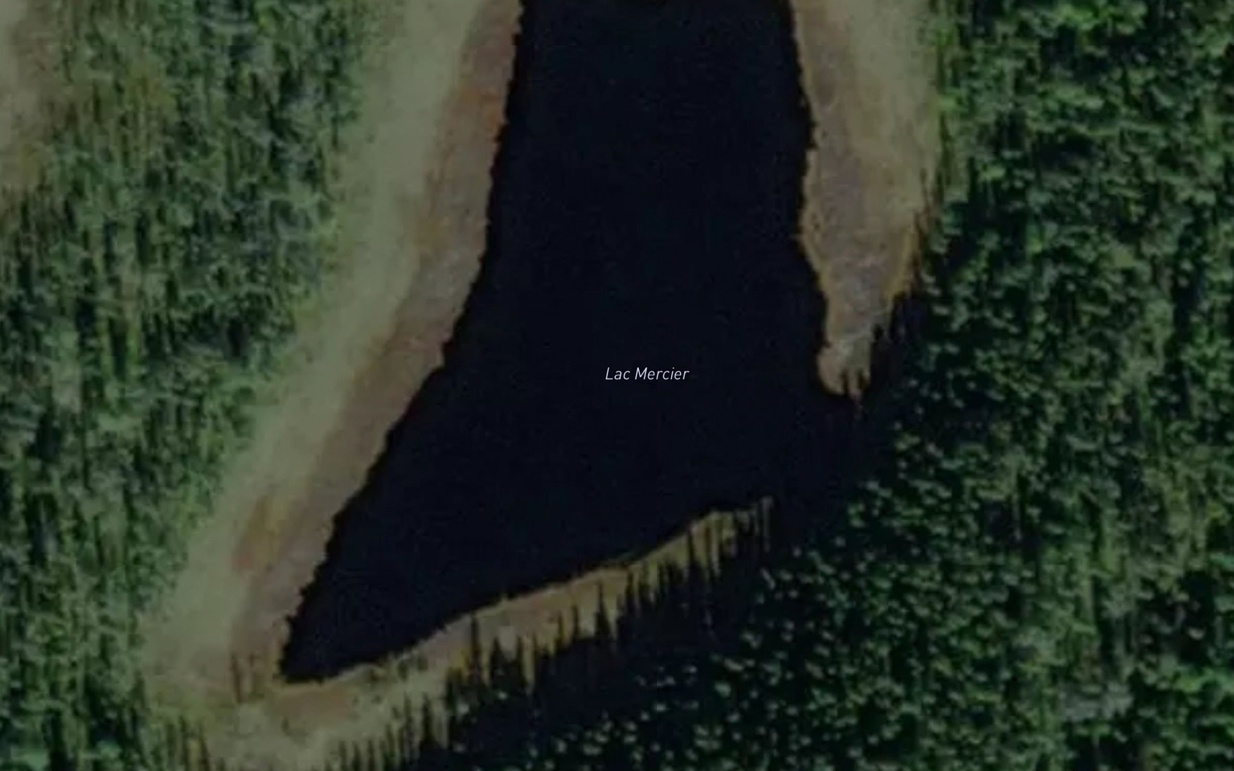 Satellite map of the Lac Mercier
