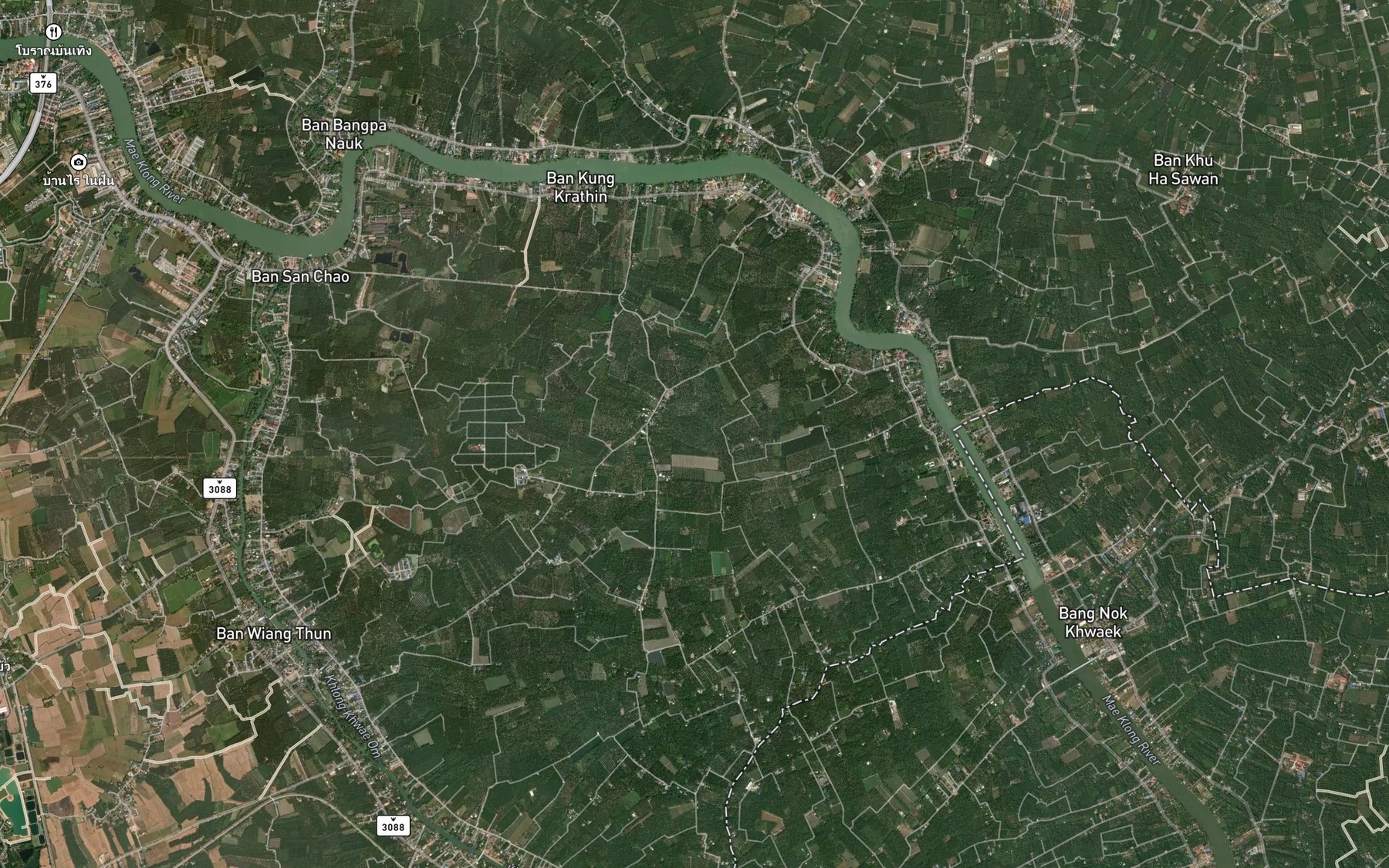 Satellite map of the Khlong Rong Suan