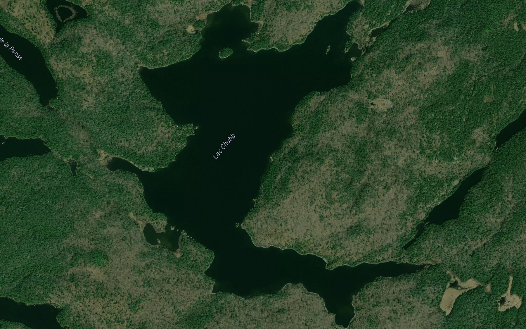 Satellite map of the Lac Chubb
