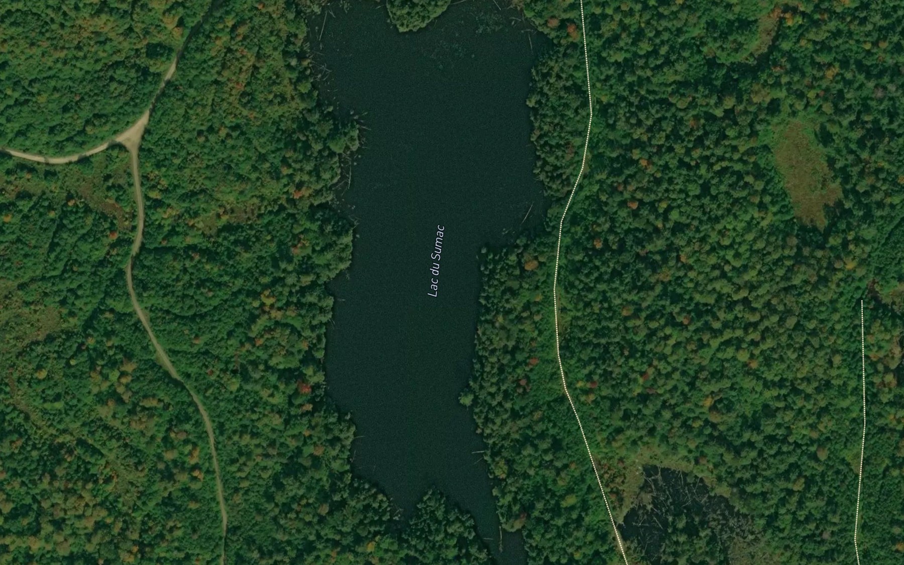 Satellite map of the Lac du Sumac