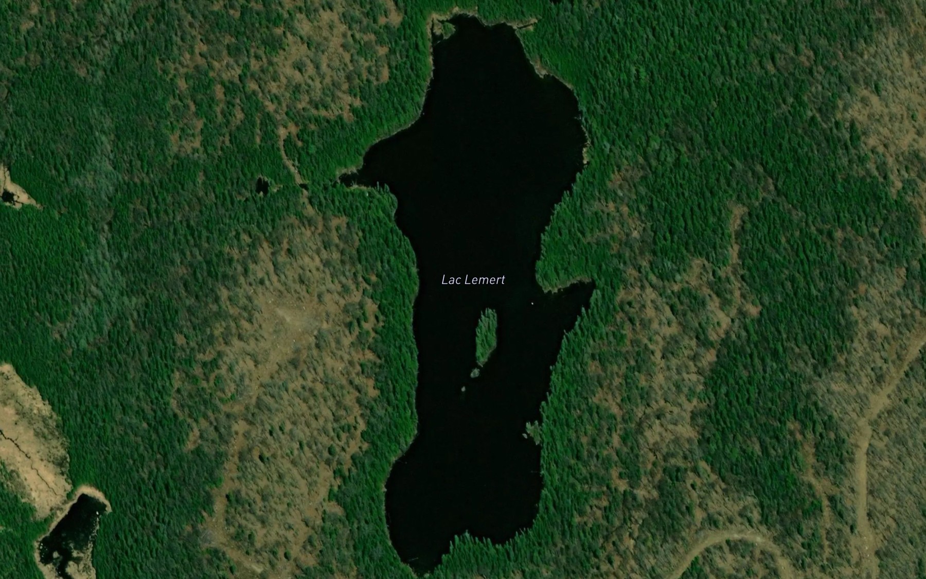 Satellite map of the Lac Lemert