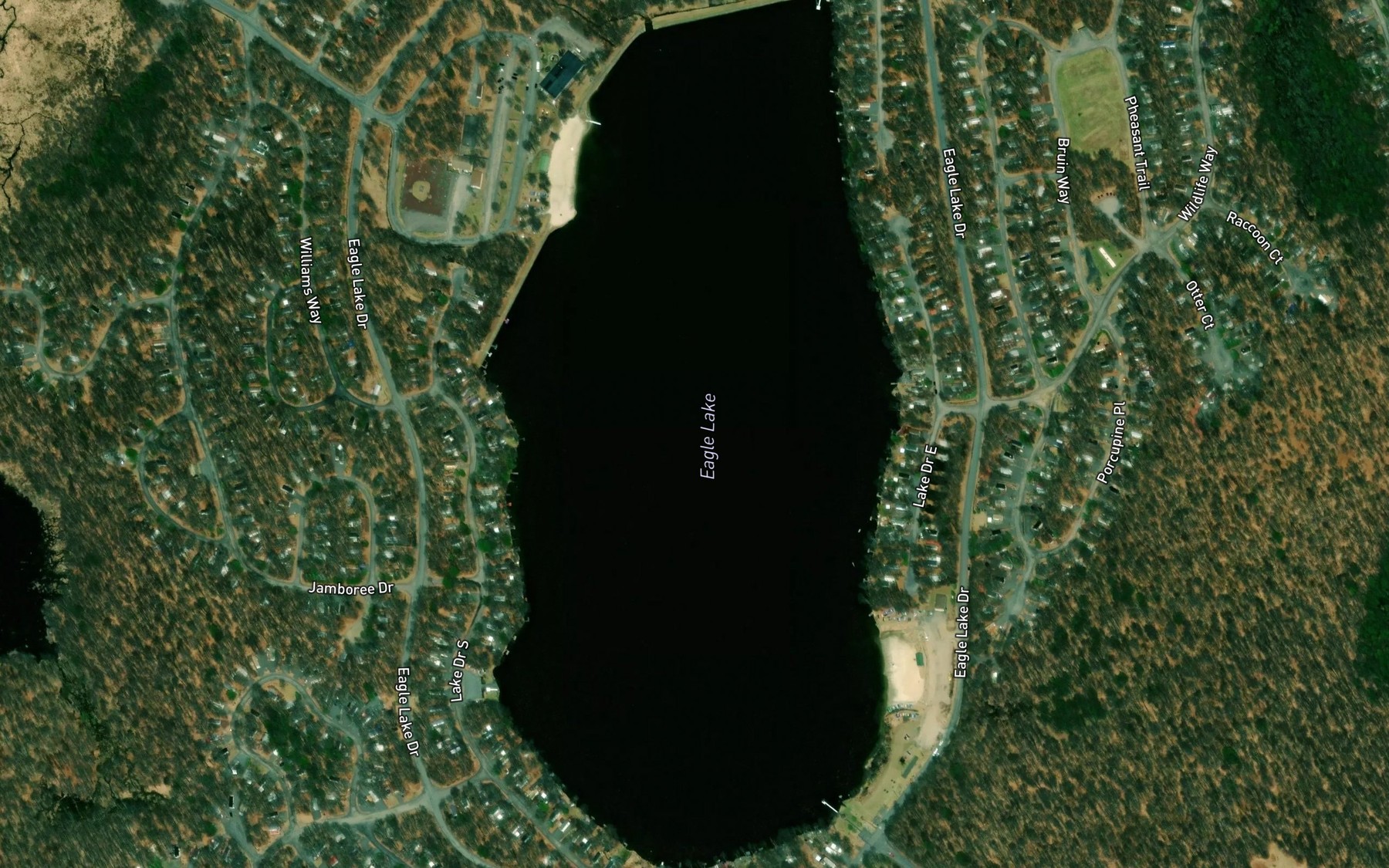 Satellite map of the Henry Lake