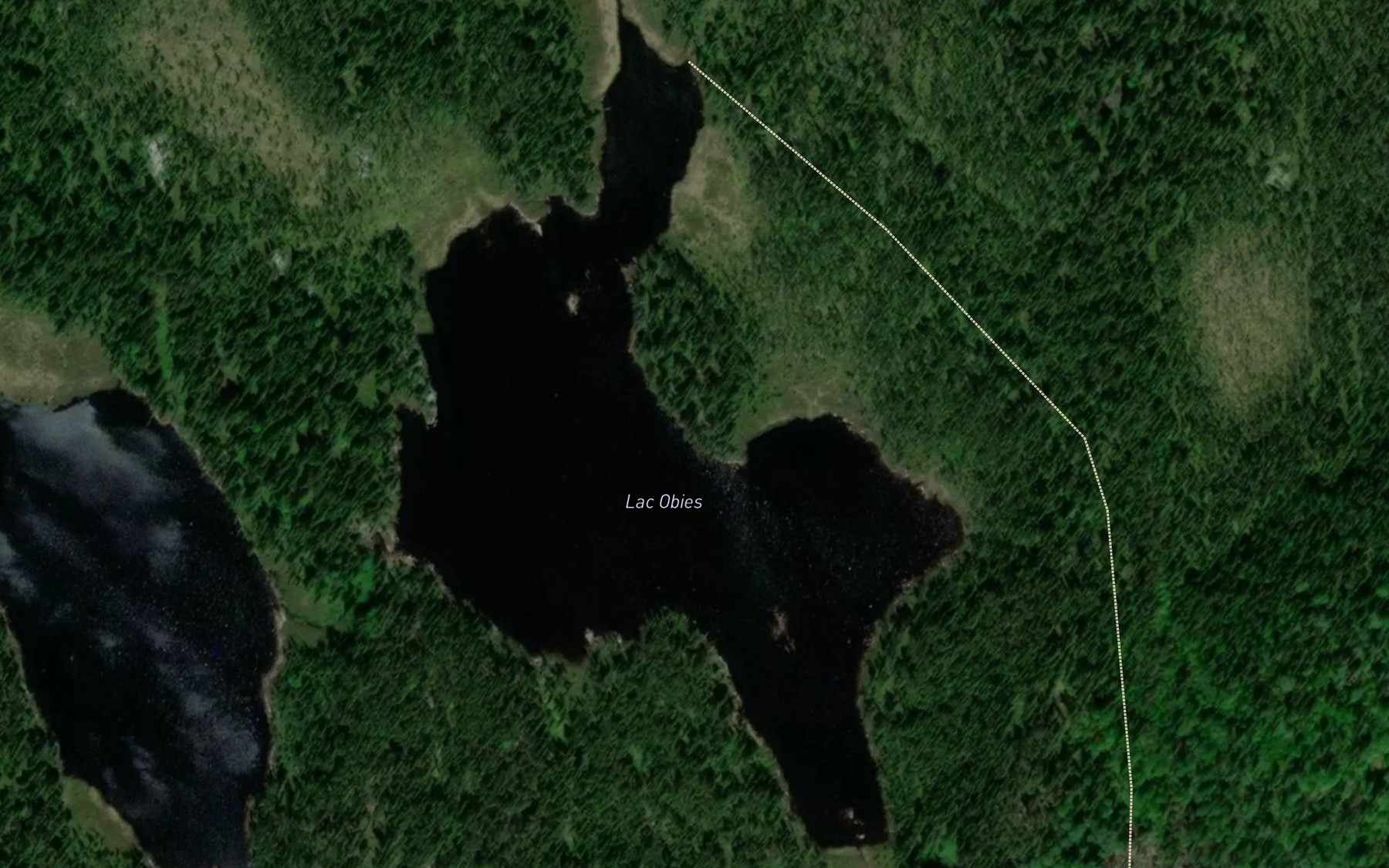 Satellite map of the Lac Obies