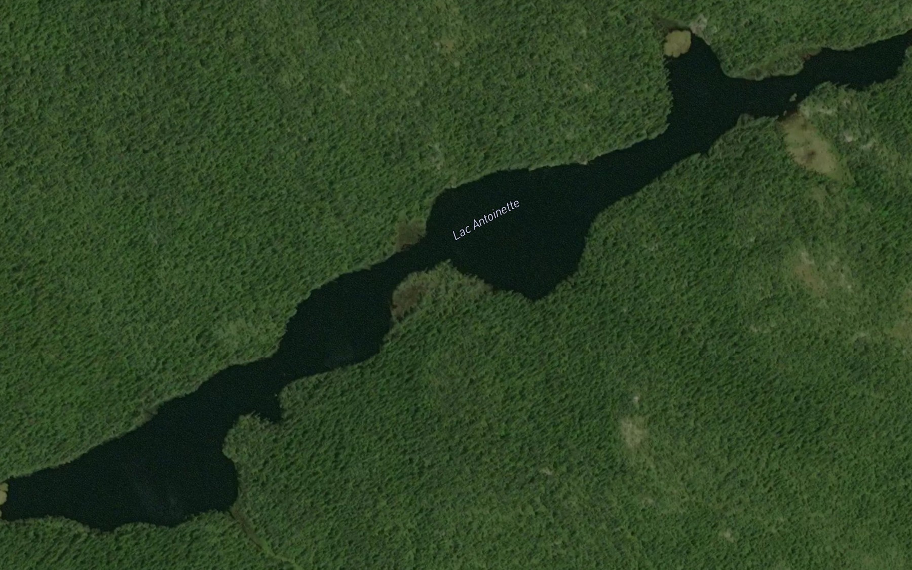 Satellite map of the Lac Antoinette
