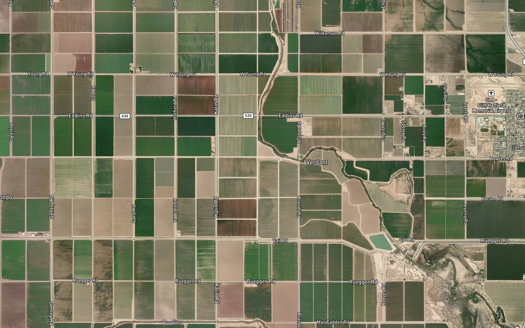 Satellite map of the Vail One Drain