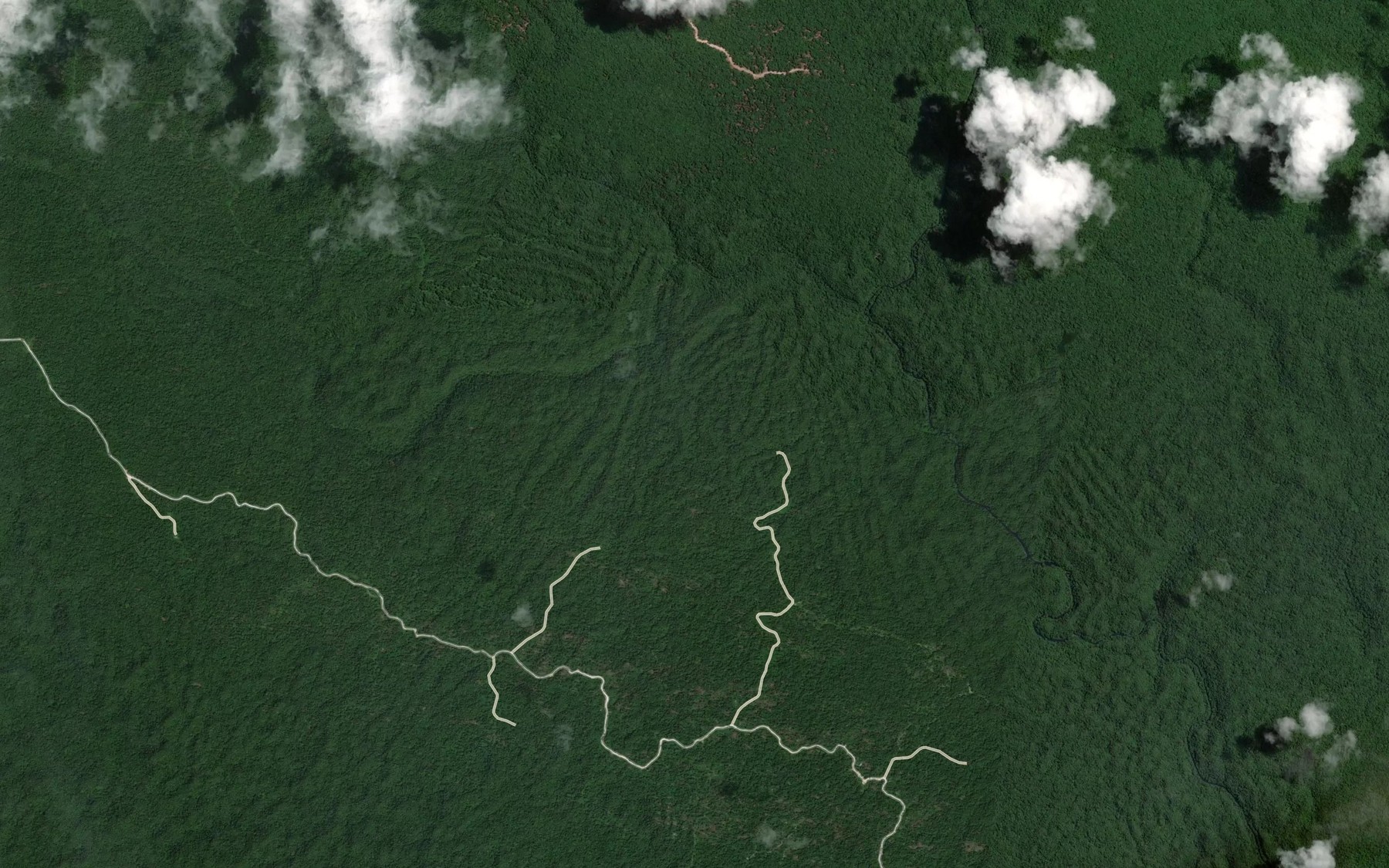 Satellite map of the Sauili Creek