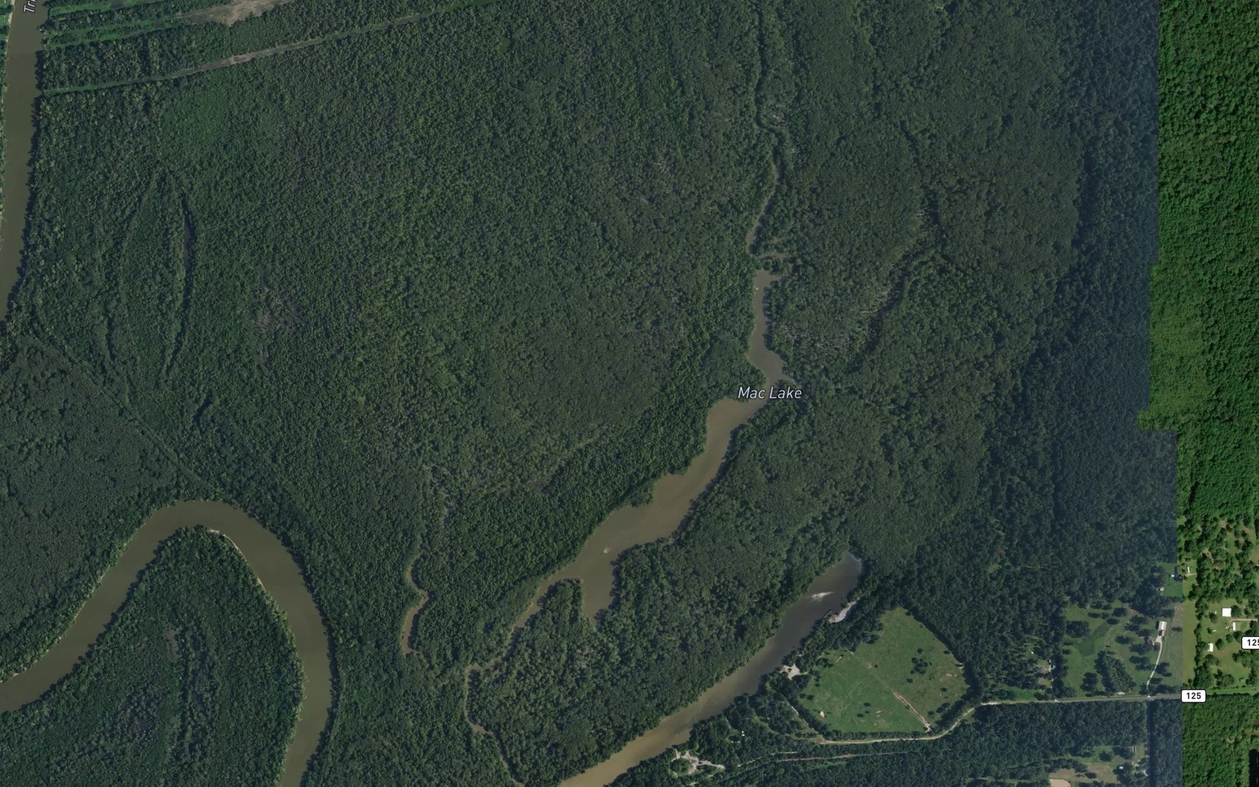 Satellite map of the Mac Lake