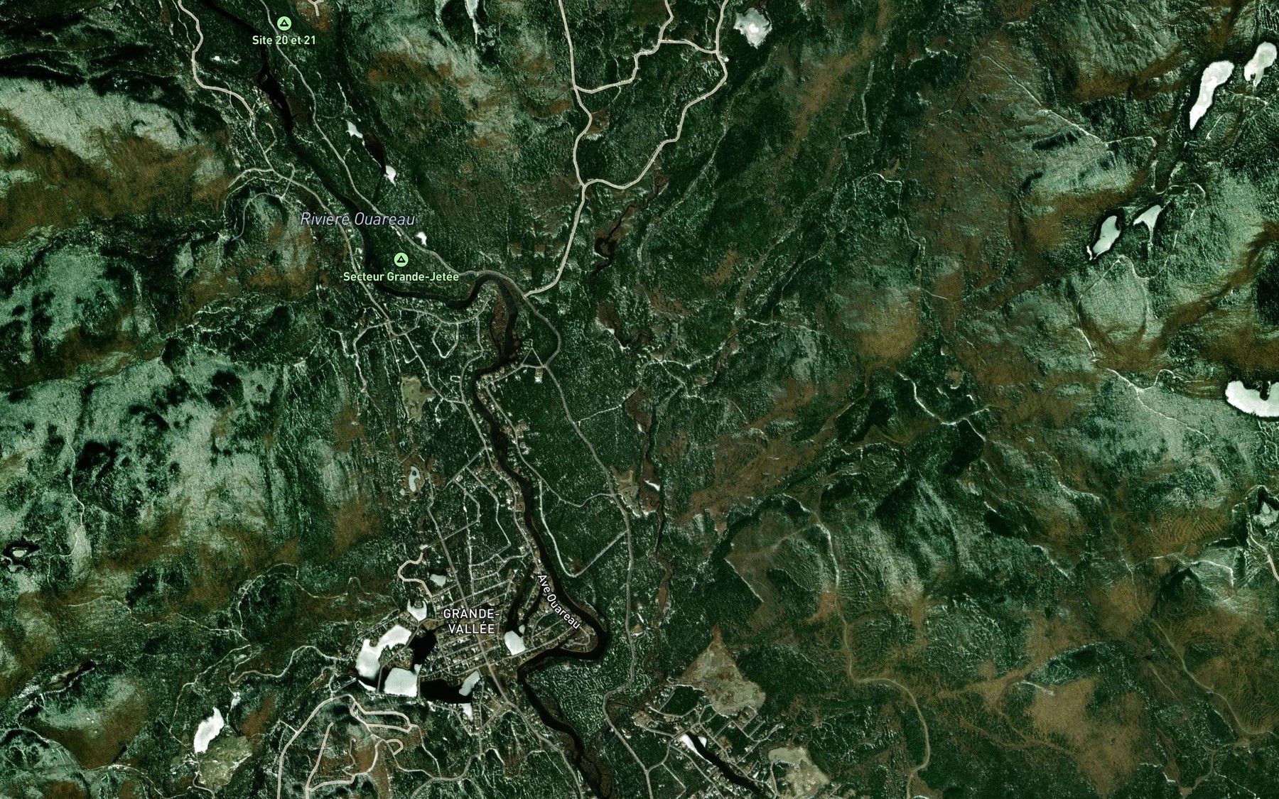 Satellite map of the Ruisseau Beaurivage Sud