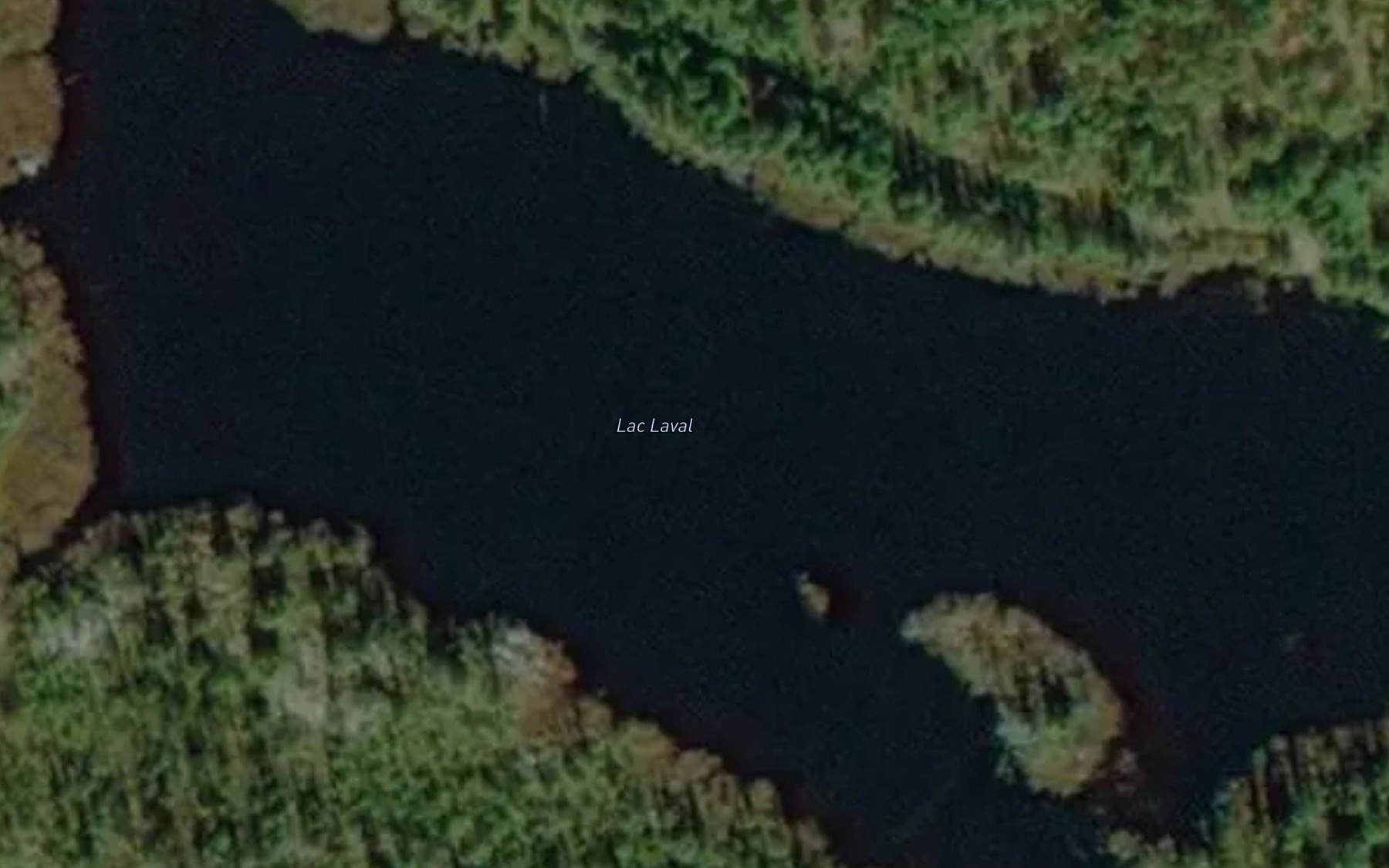 Satellite map of the Lac Laval