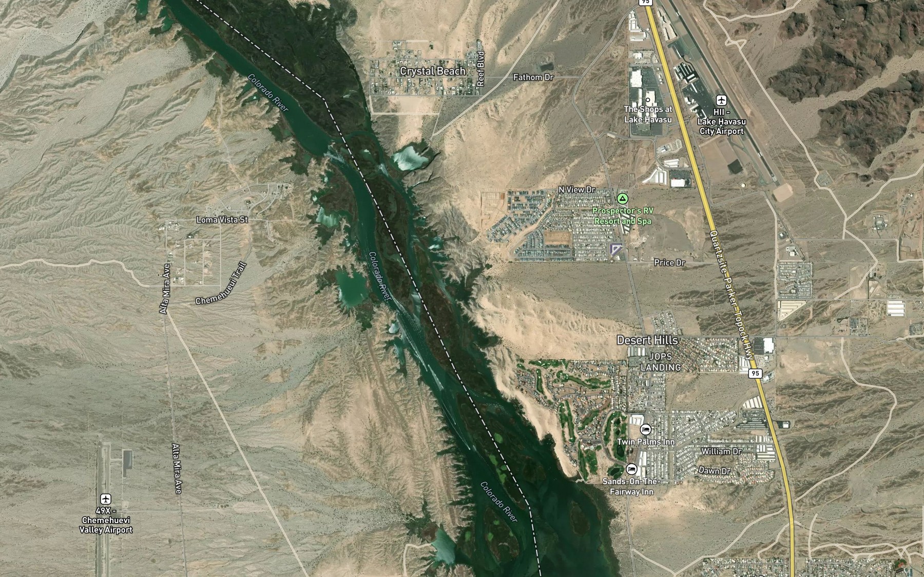 Satellite map of the Jops Harbor