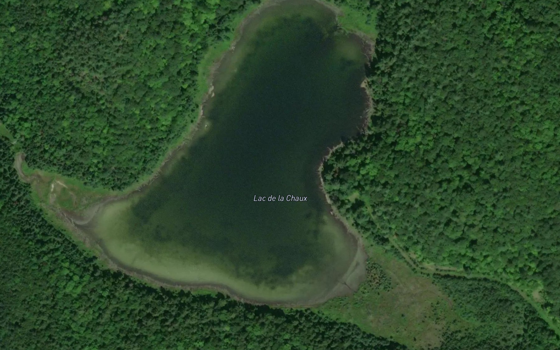 Satellite map of the Lac de la Chaux