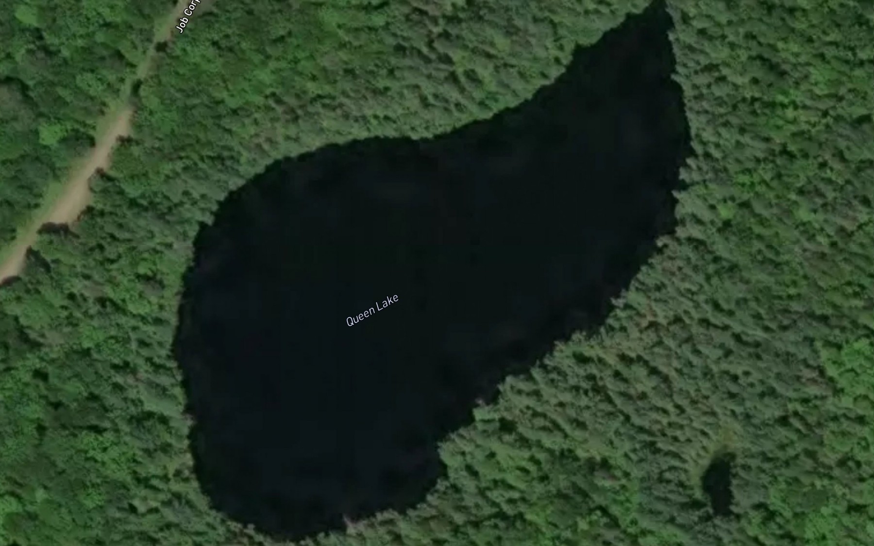 Satellite map of the Queen Lake