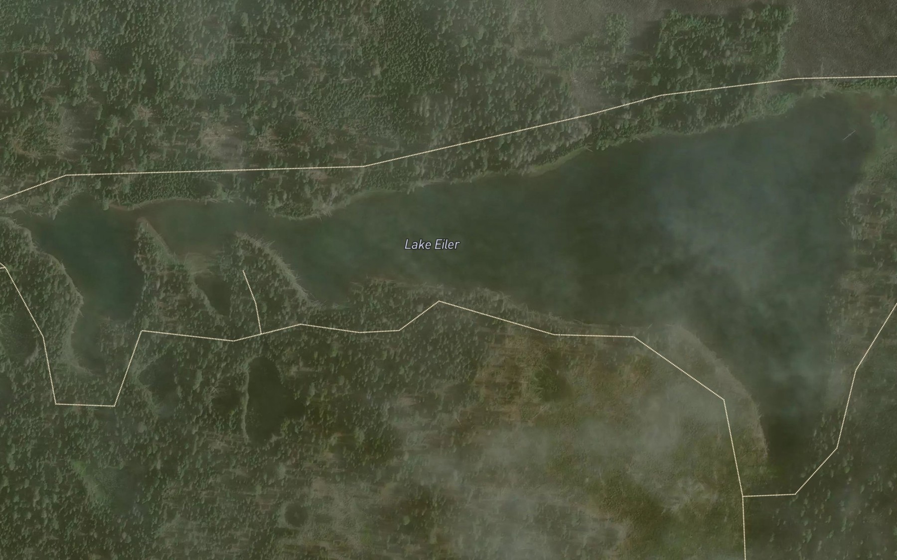 Satellite map of the Lake Eiler