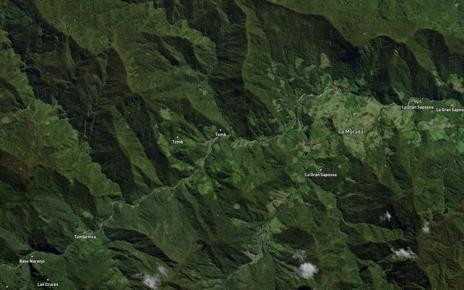 Satellite map of the Quebrada Israel