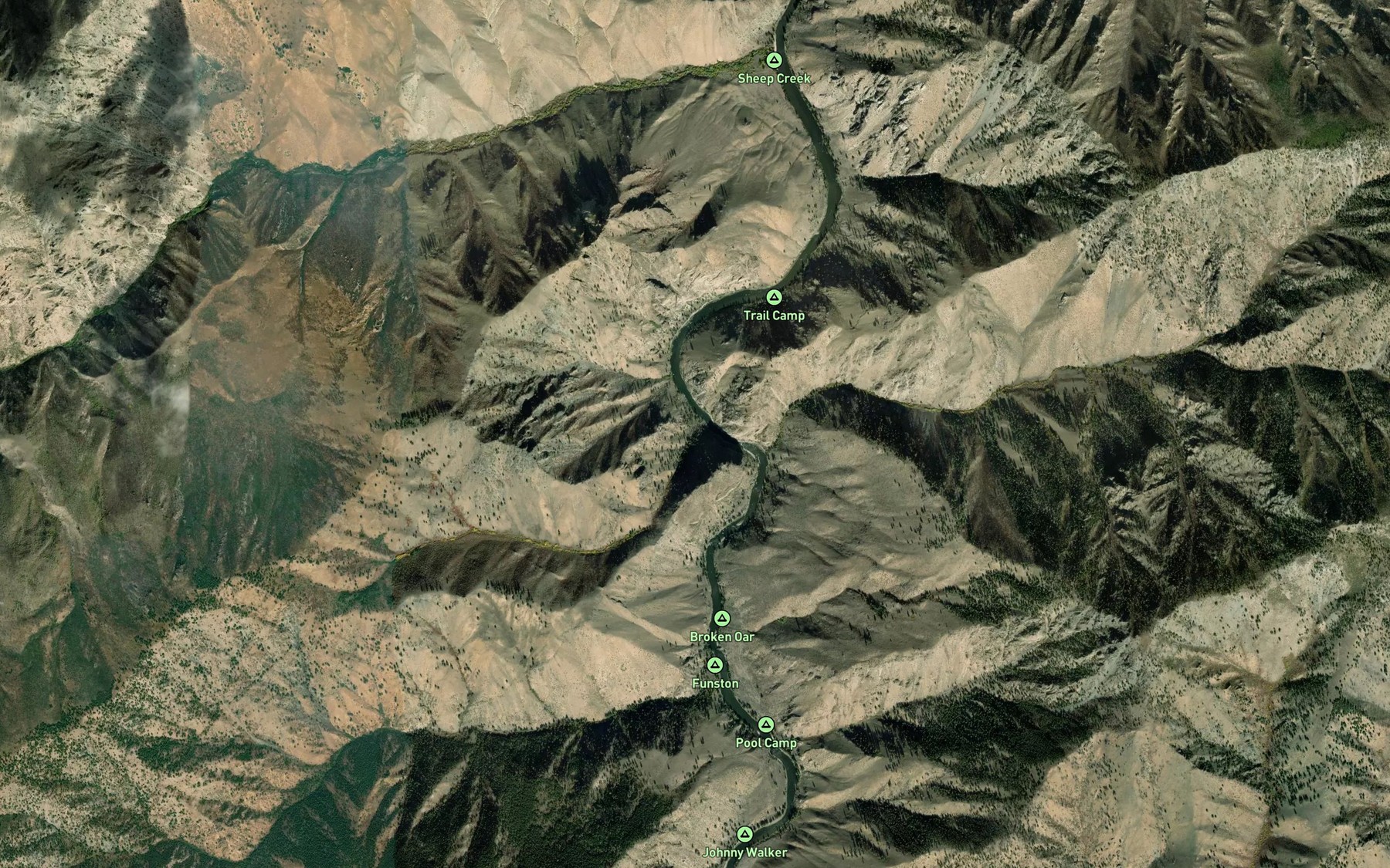 Satellite map of the Little Bear Creek