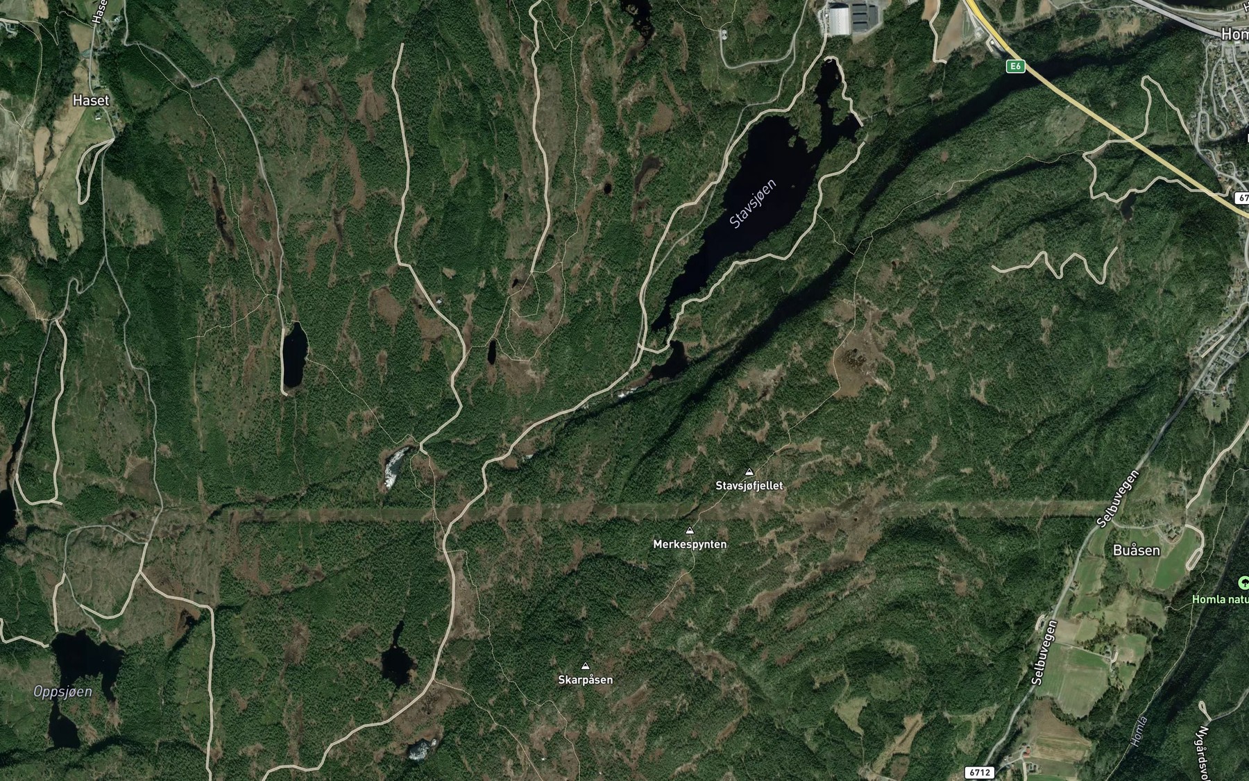 Satellite map of the Svartsjobekken