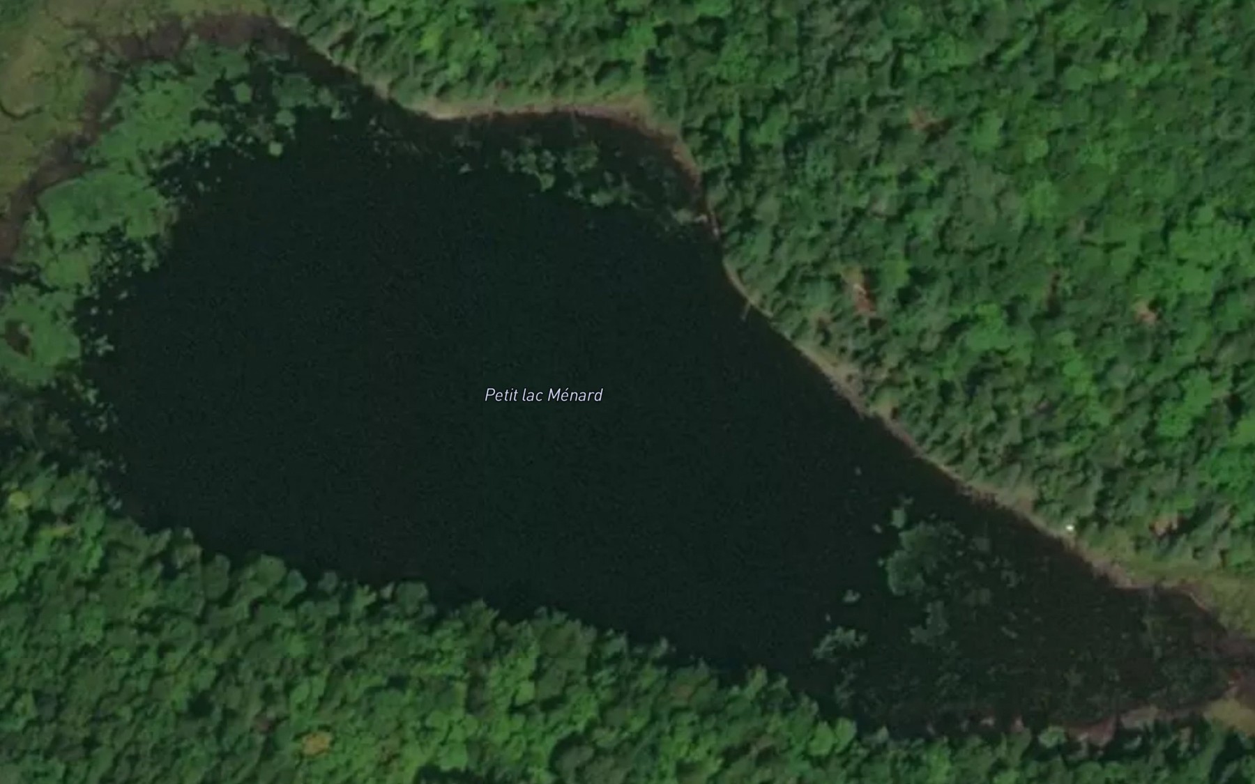 Satellite map of the Petit lac Menard