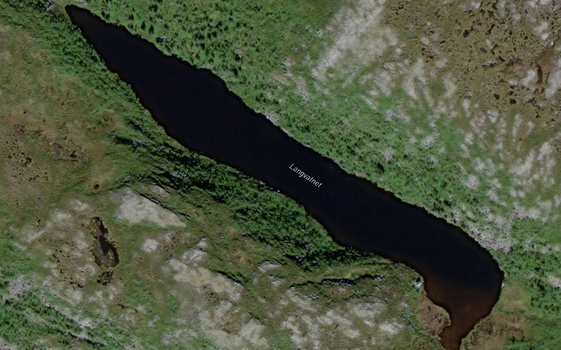 Satellite map of the Langvatnet