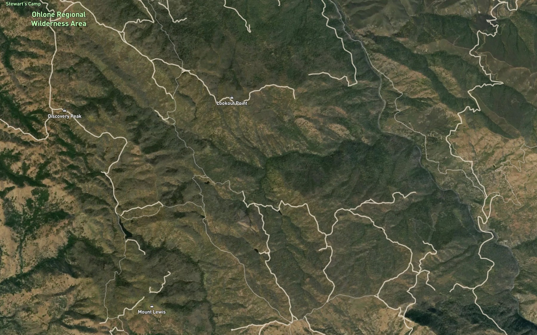 Satellite map of the South Fork Trout Creek