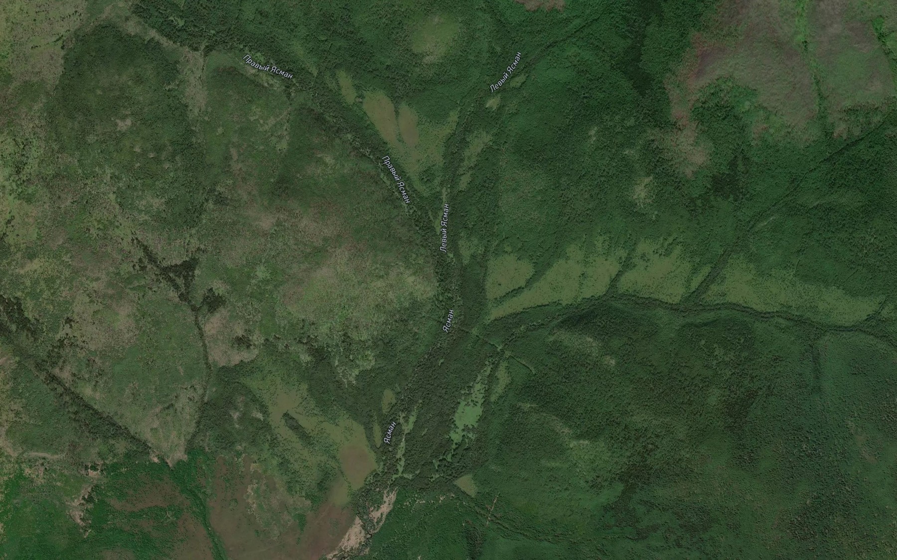 Satellite map of the Pravyy Yasman