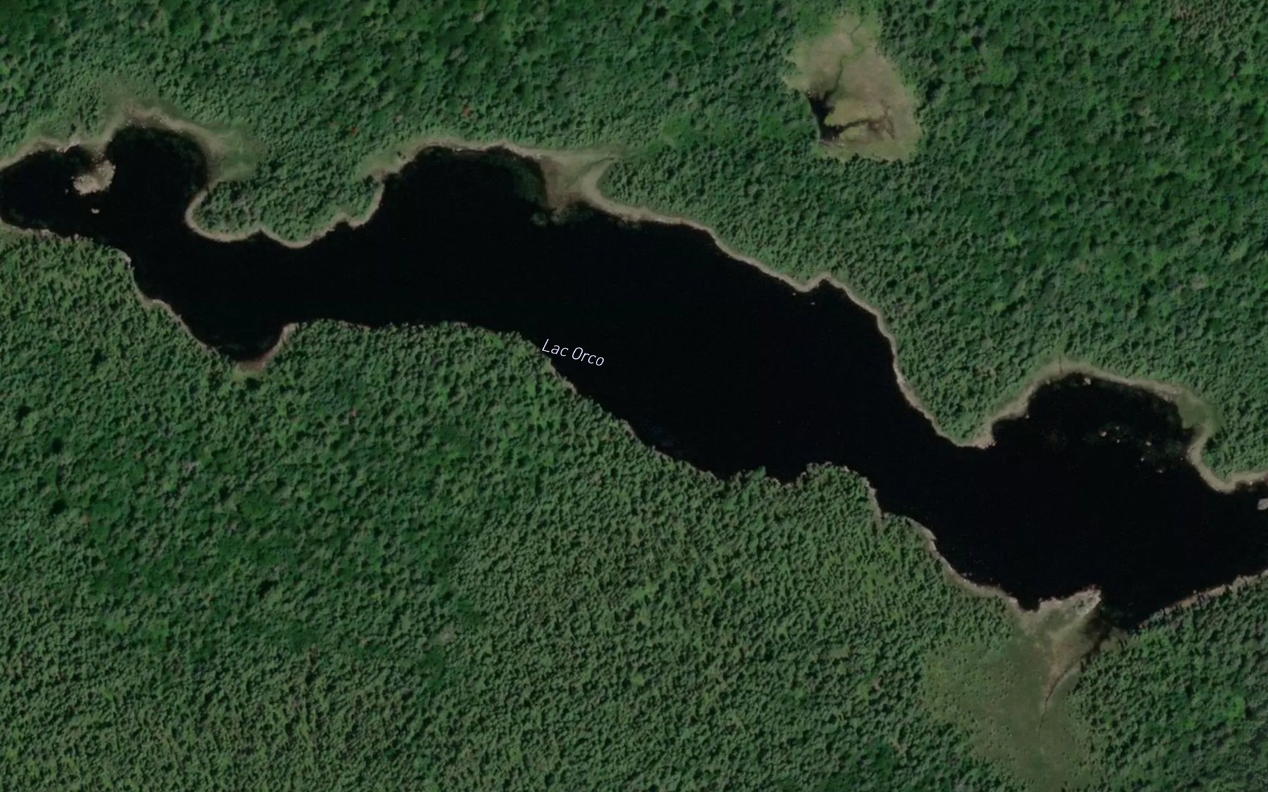 Satellite map of the Lac Orco