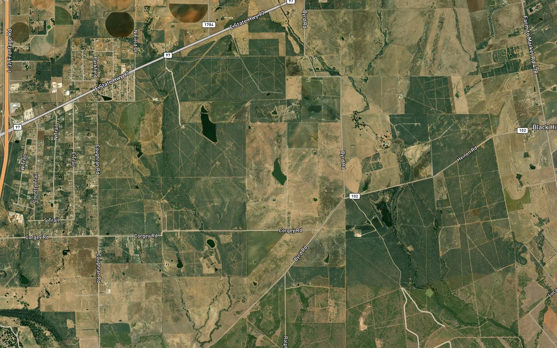 Satellite map of the Fairview Lake
