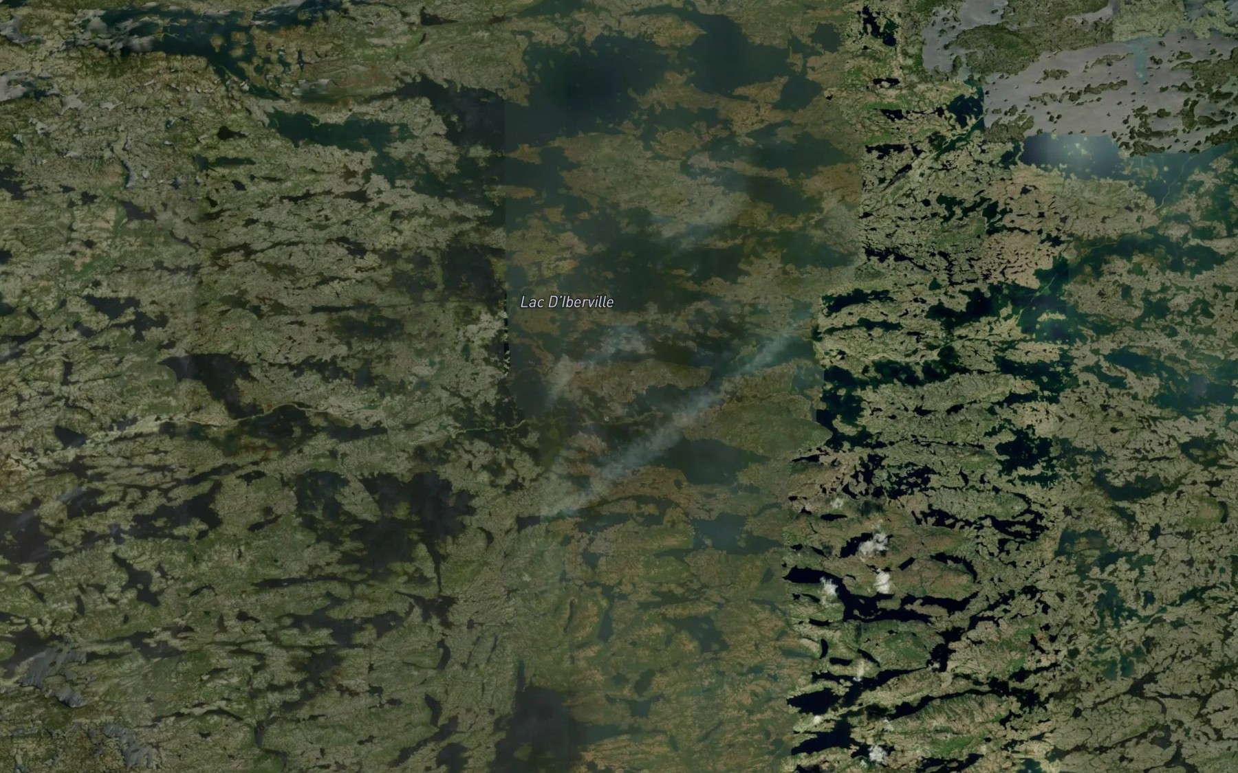 Satellite map of the Lac D'Iberville