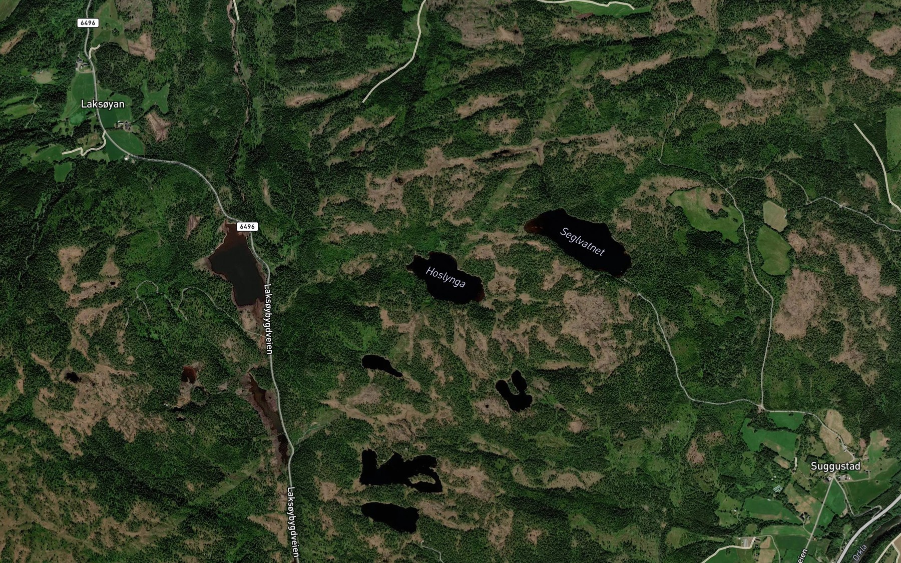 Satellite map of the Hoslenga