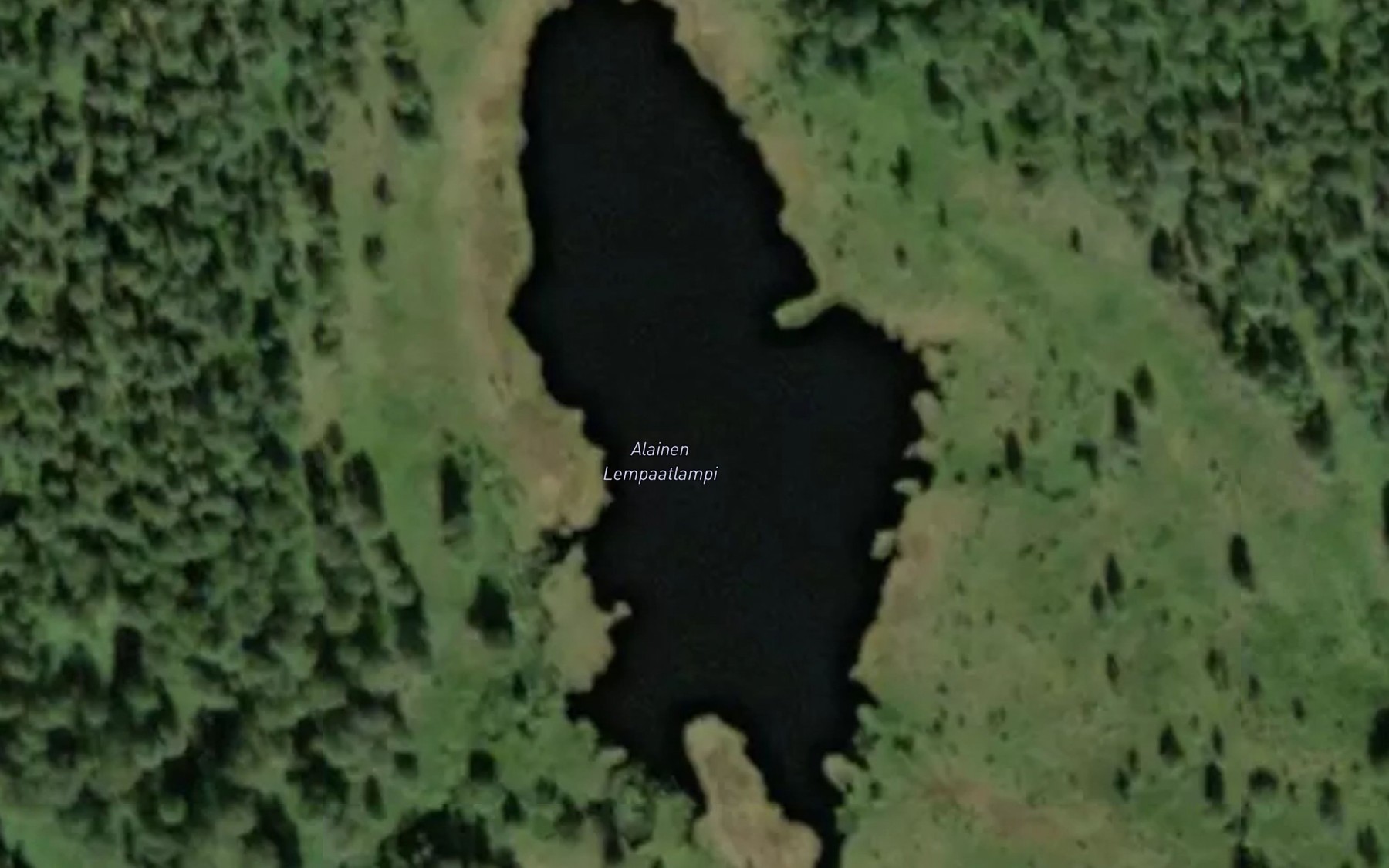 Satellite map of the Alainen Lempaatlampi