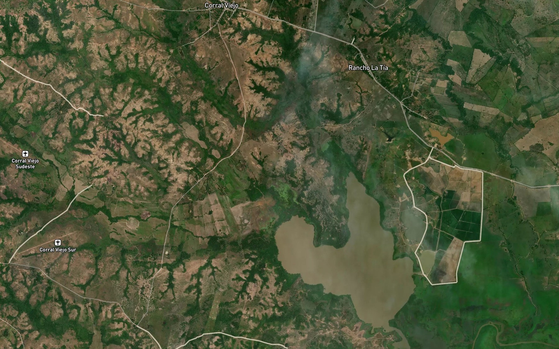 Satellite map of the Arroyo Caimitico