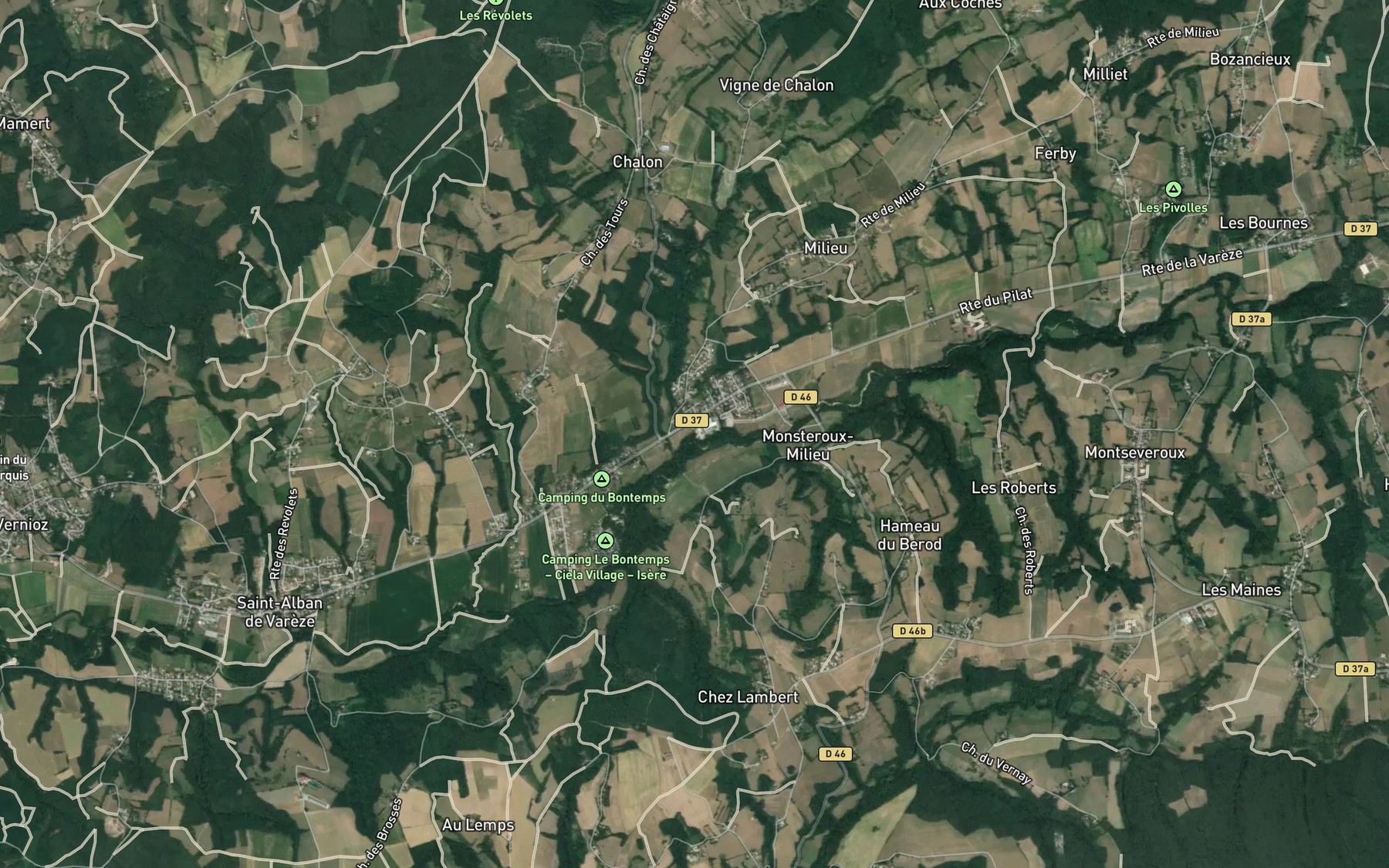 Satellite map of the Ruisseau la Feya