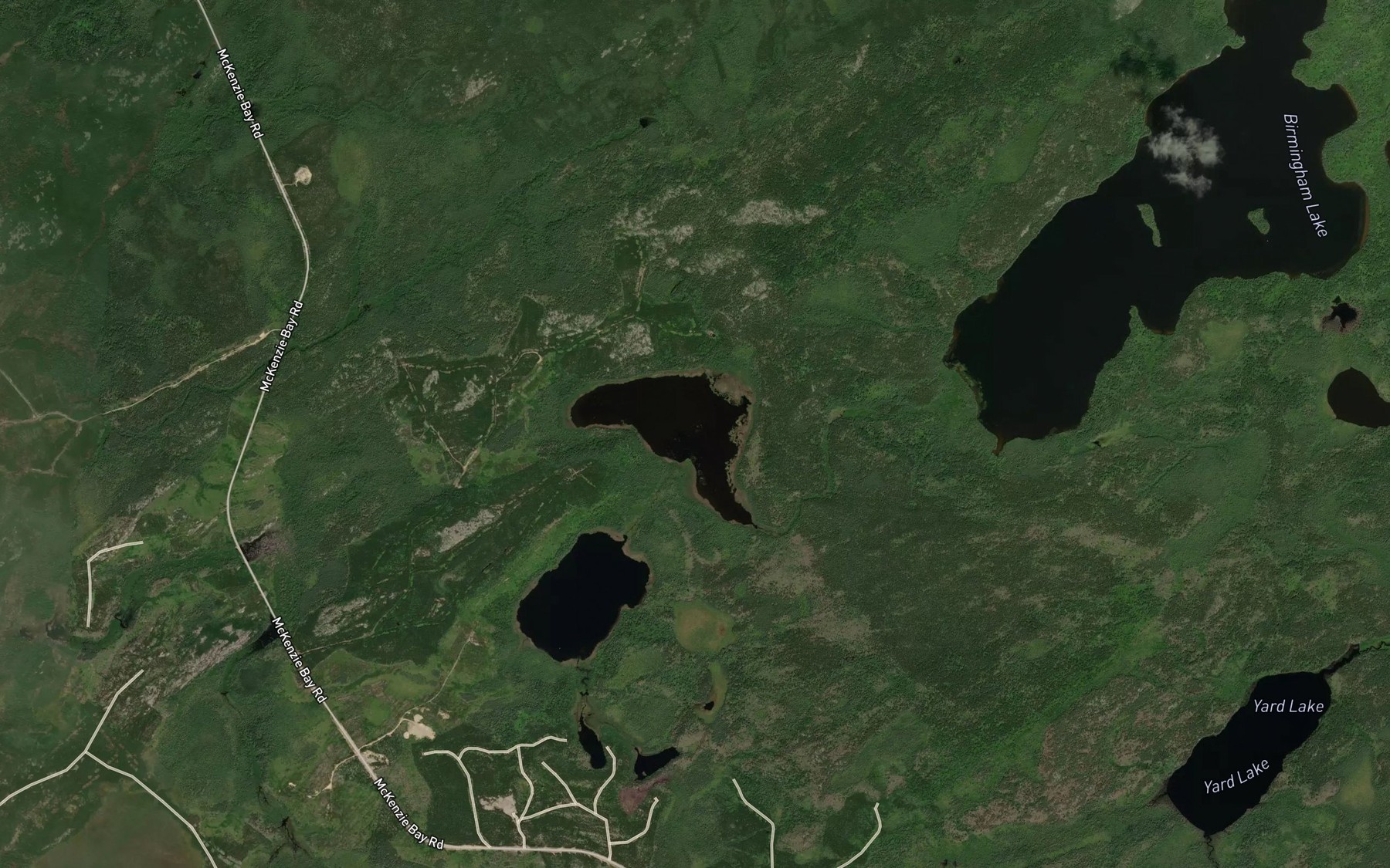Satellite map of the McKenna Lake