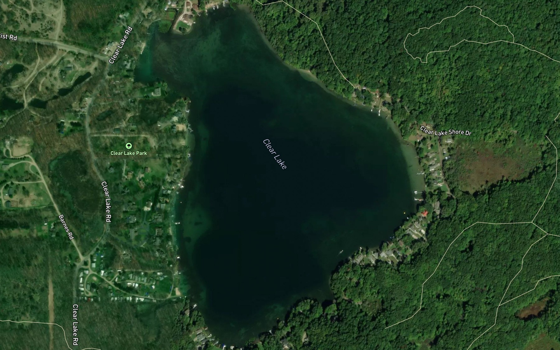 Satellite map of the Clear Lake
