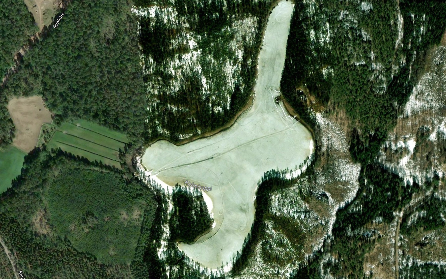 Satellite map of the Kolmisoppi